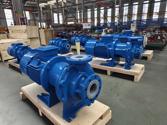 Máy bơm ly tâm với động cơ từ FEP cho H2SO4